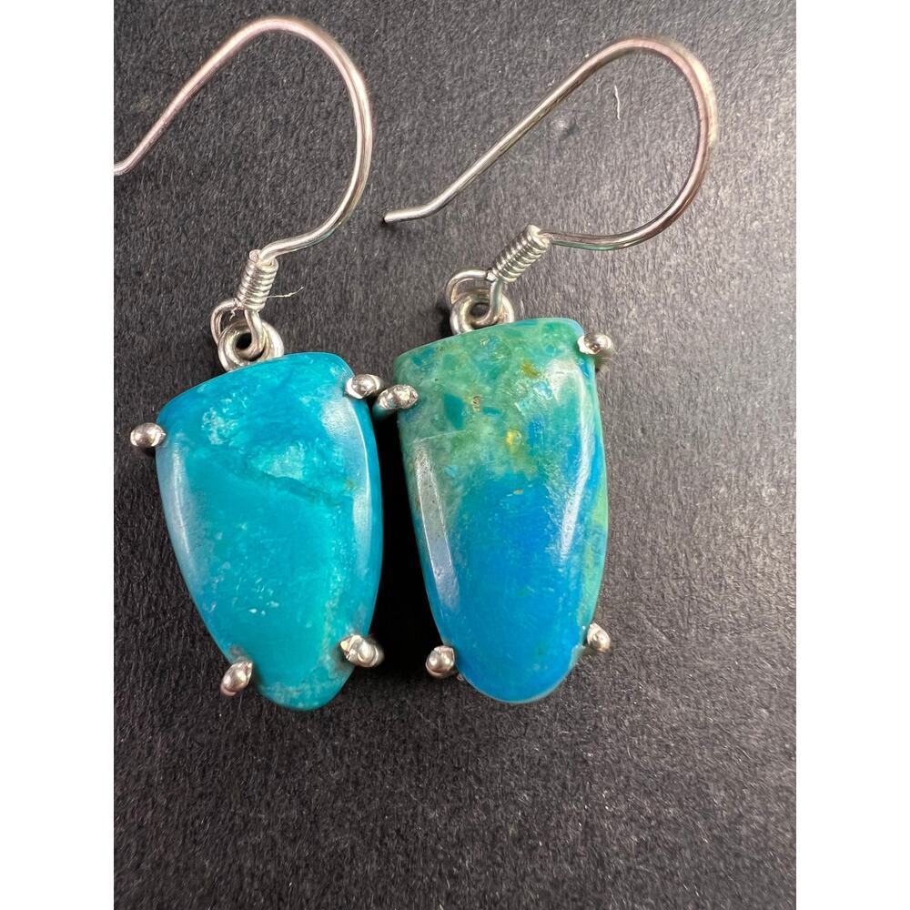 New Peruvian Opalina Sterling Silver Dangle Earri… - image 1